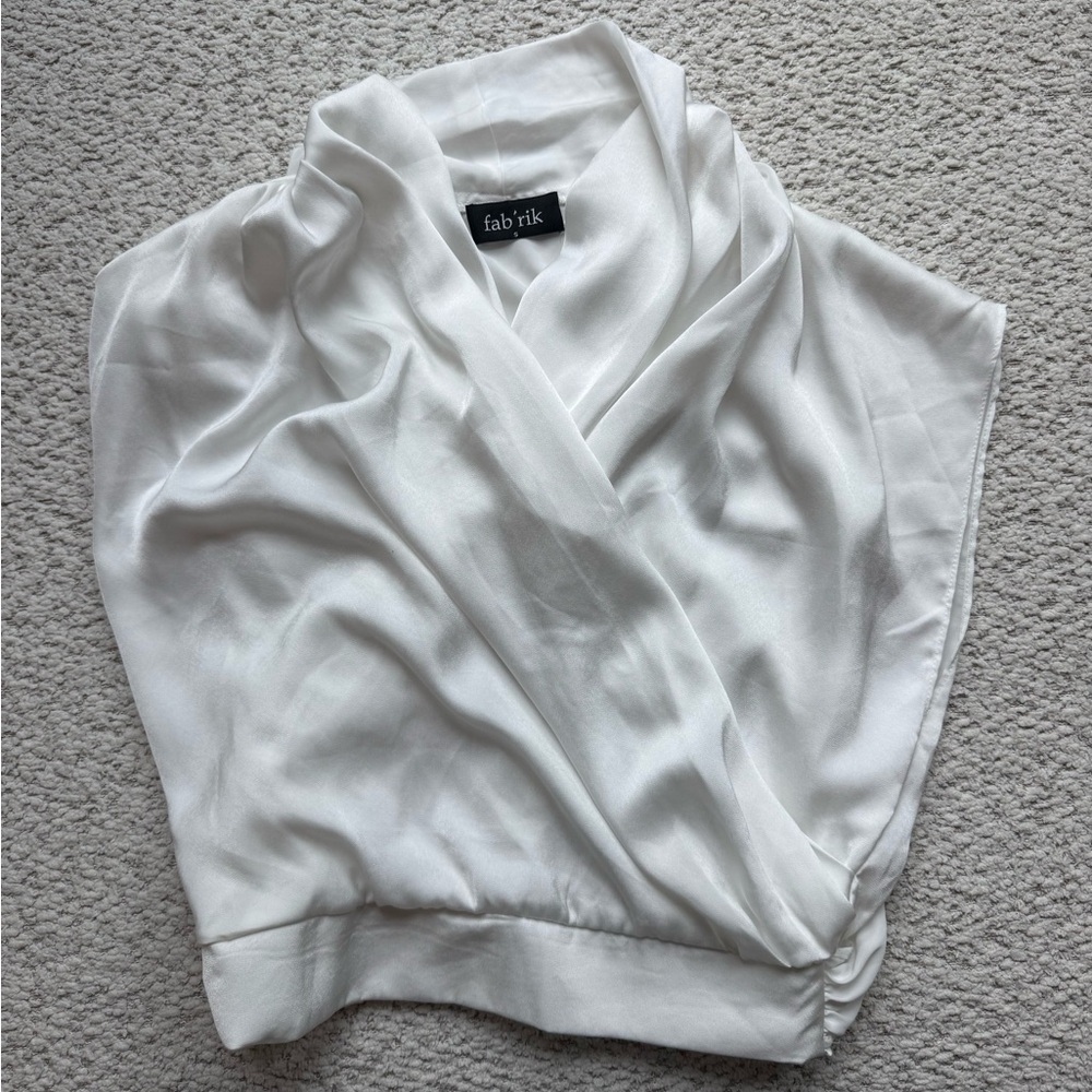 Fabrik White Wrap Blouse, NBW